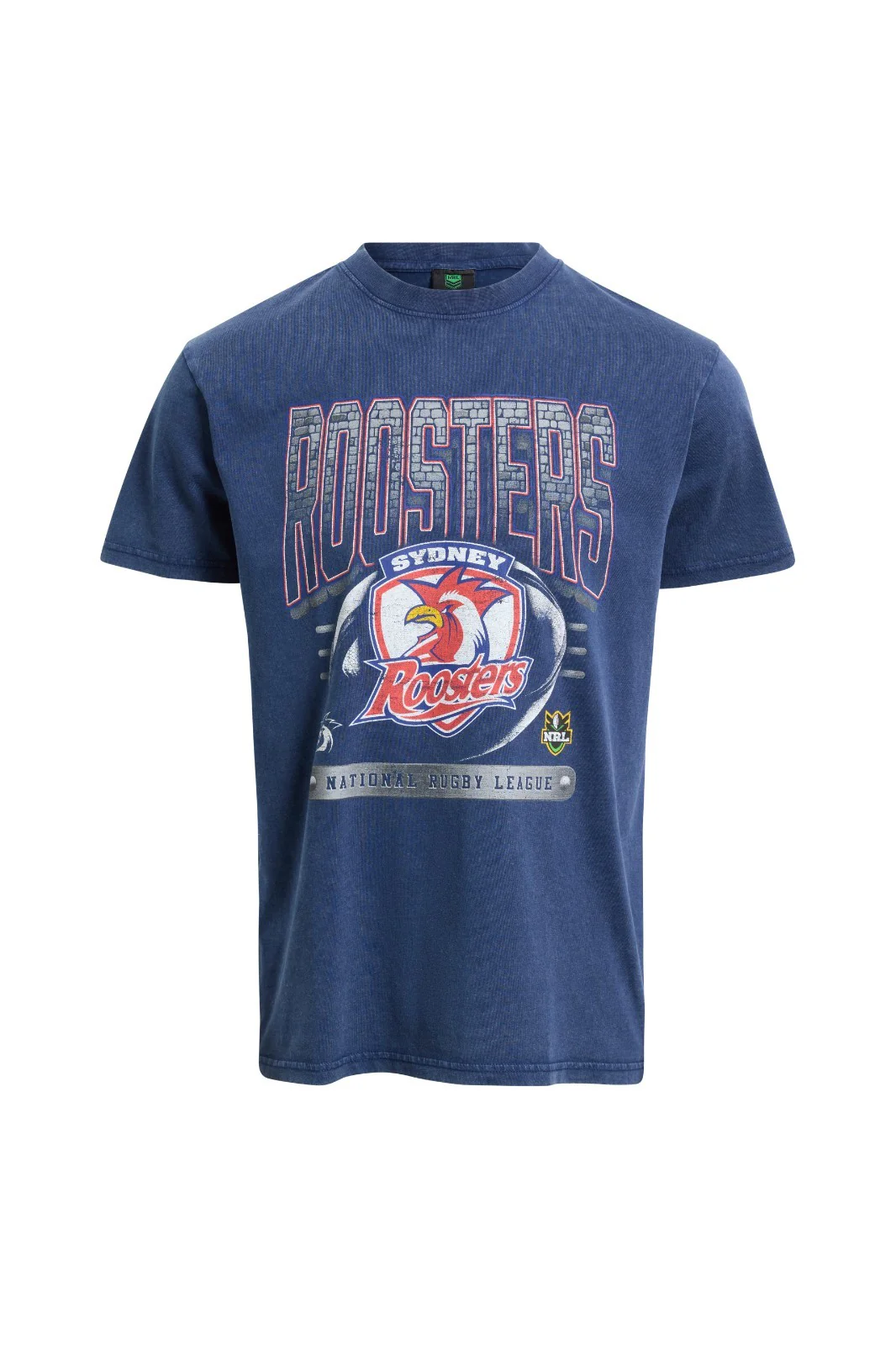 NRL Sydney Roosters - Washed Vintage Tee - Cotton T-Shirt - Adult
