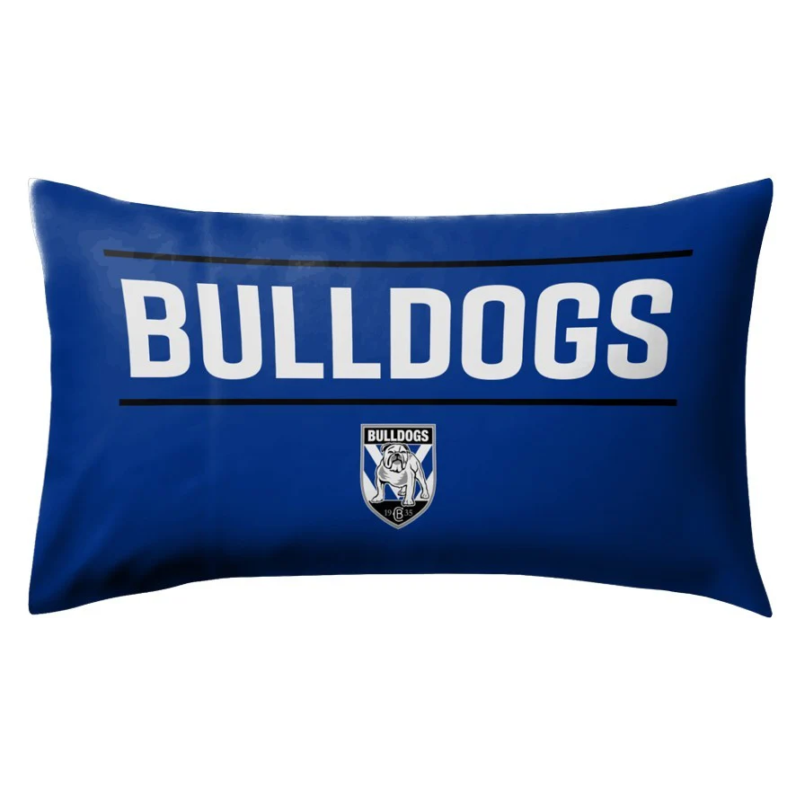 NRL Team Pillow Case - Canterbury Bulldogs - Double Sided - 73 x 48 cm