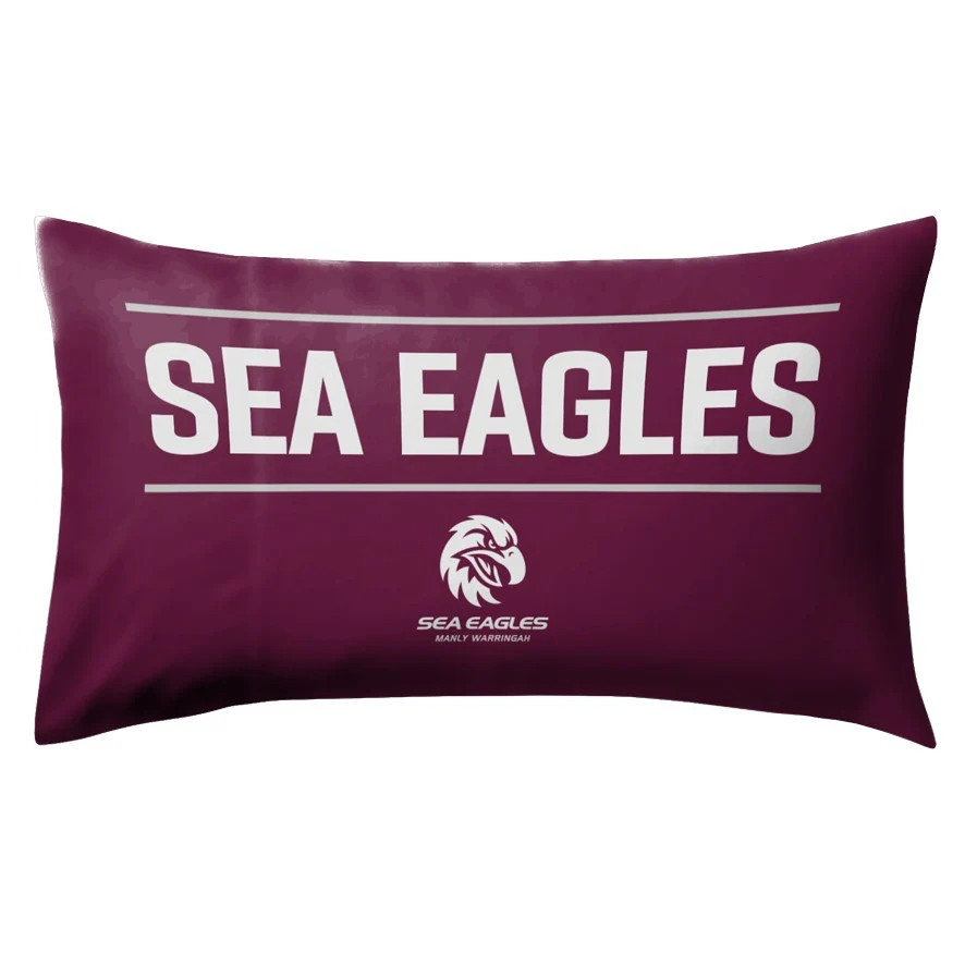 NRL Team Pillow Case - Manly Sea Eagles - Double Sided - 73 x 48 cm