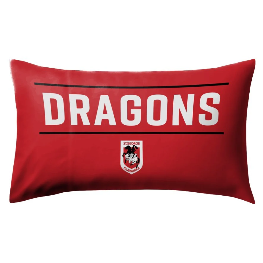 NRL Team Pillow Case - St George Illawarra Dragons - Double Sided - 73 x 48 cm - Image 2