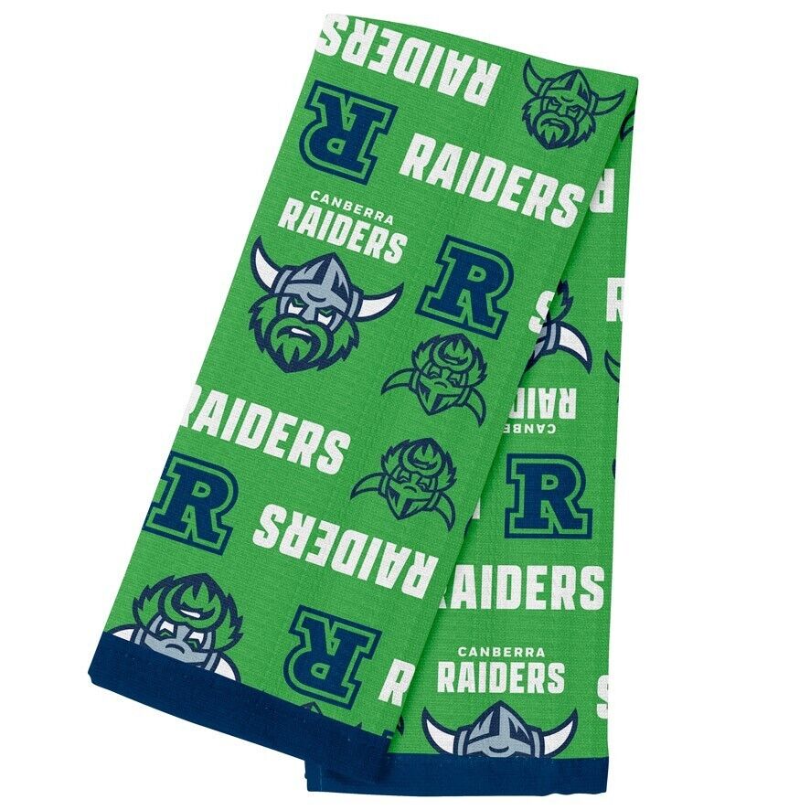 NRL Team Supporter Cotton Tea Towel - Canberra Raiders - 40cm x 60cm - Image 2
