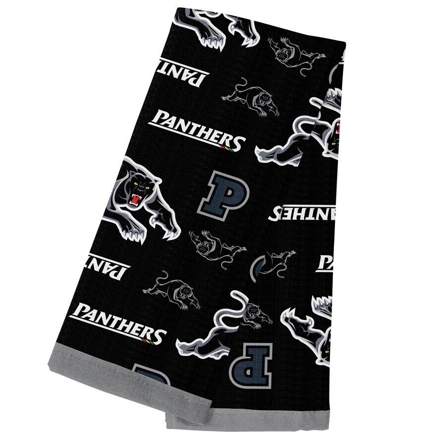 NRL Team Supporter Cotton Tea Towel - Penrith Panthers - 40cm x 60cm - Image 2