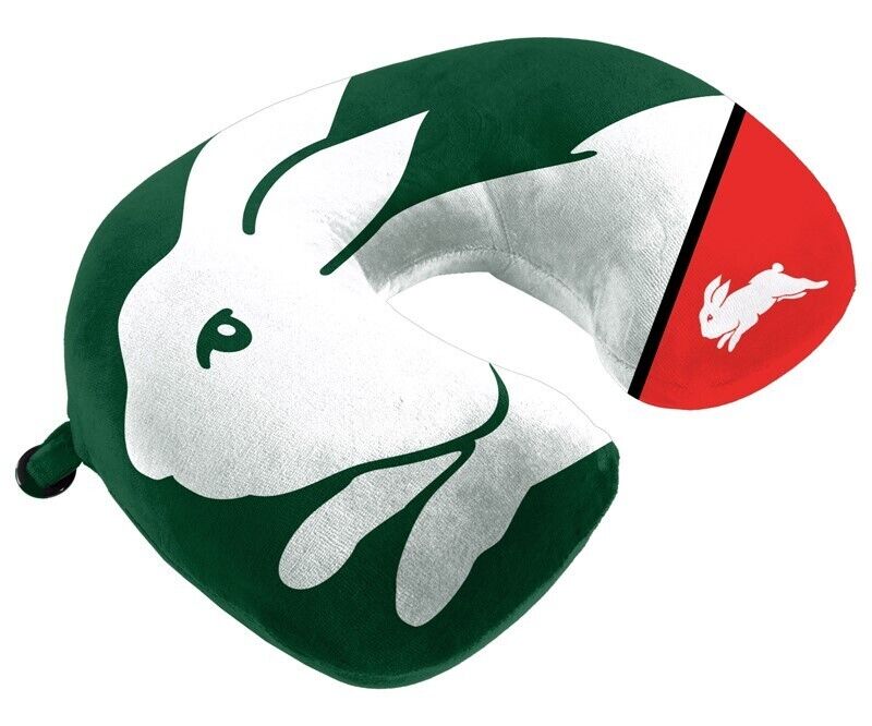 NRL Travel Pillow - South Sydney Rabbitohs - U Shaped - Neck Cushion - Image 2