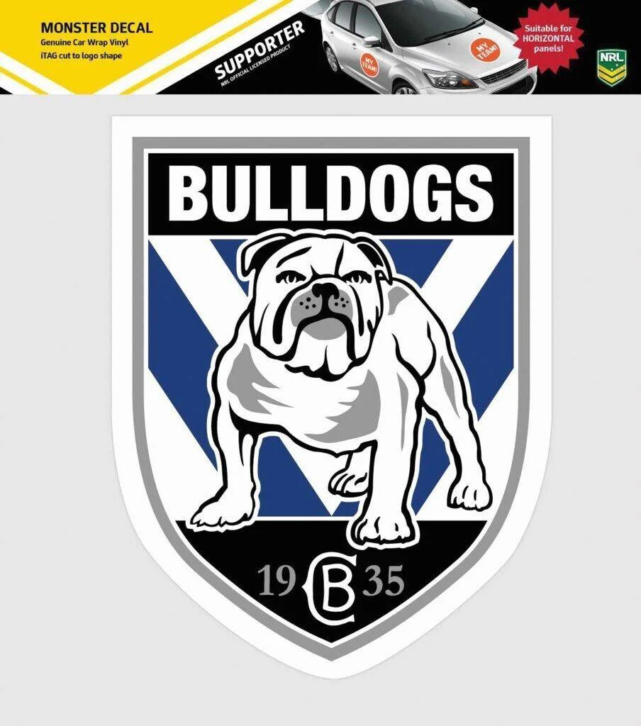 NRL Truck Decal - Canterbury Bulldogs - Sticker - Team Logo - 470mm - Image 2