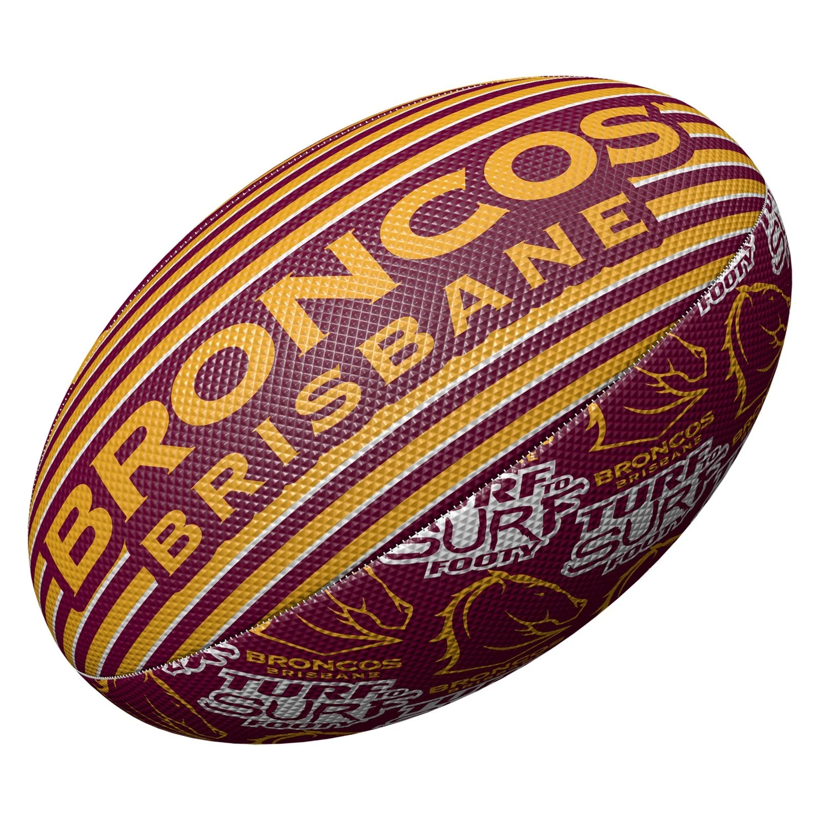 NRL Turf to Surf Ball  Brisbane Broncos  Football  Size 3