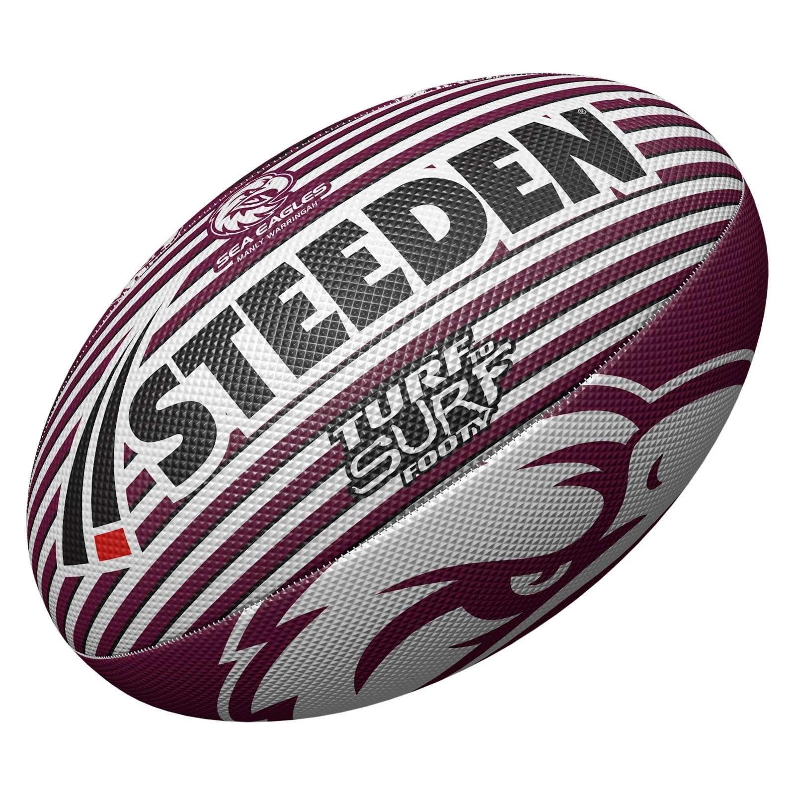 NRL Turf to Surf Ball  Manly Sea Eagles  Football  Size 3 - Image 2