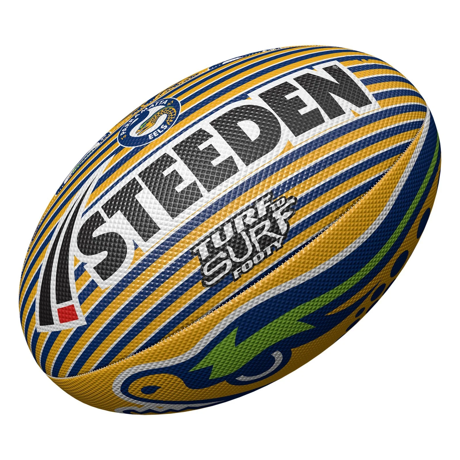 NRL Turf to Surf Ball  Paramatta Eels  Football  Size 3 - Image 2