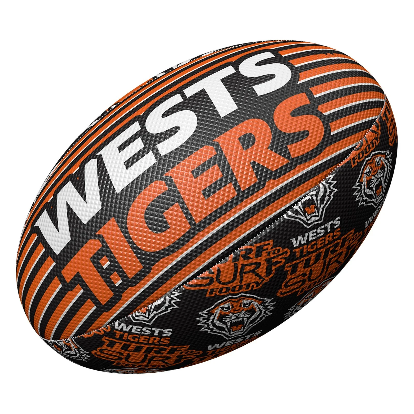 NRL Turf to Surf Ball  West Tigers  Football  Size 3