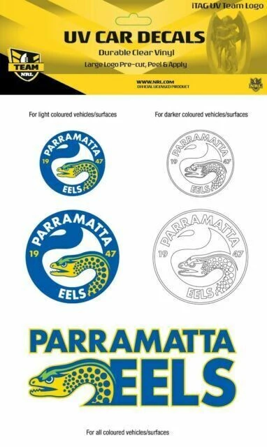 NRL UV Decal Sticker Set - Parramatta Eels - Sticker - Image 2