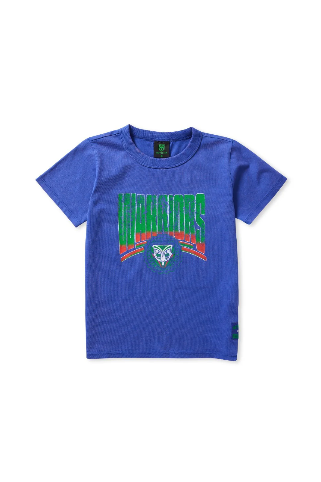 NRL Washed Club Tee Shirt - New Zealand Warriors - Youth - Kids - Cotton T-Shirt