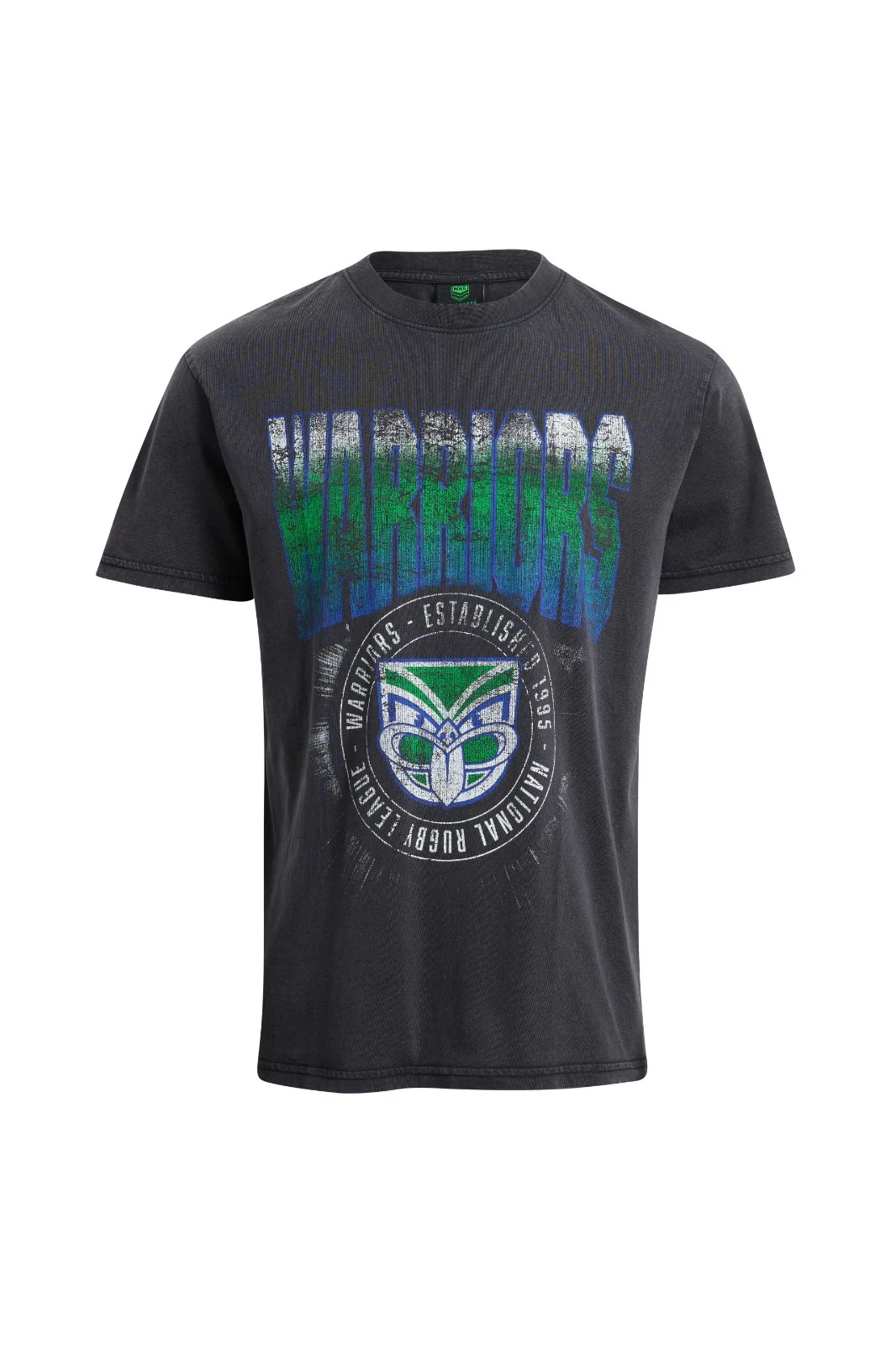 NRL Washed Tee - New Zealand Warriors - Cotton Shirt - Adult - Mens