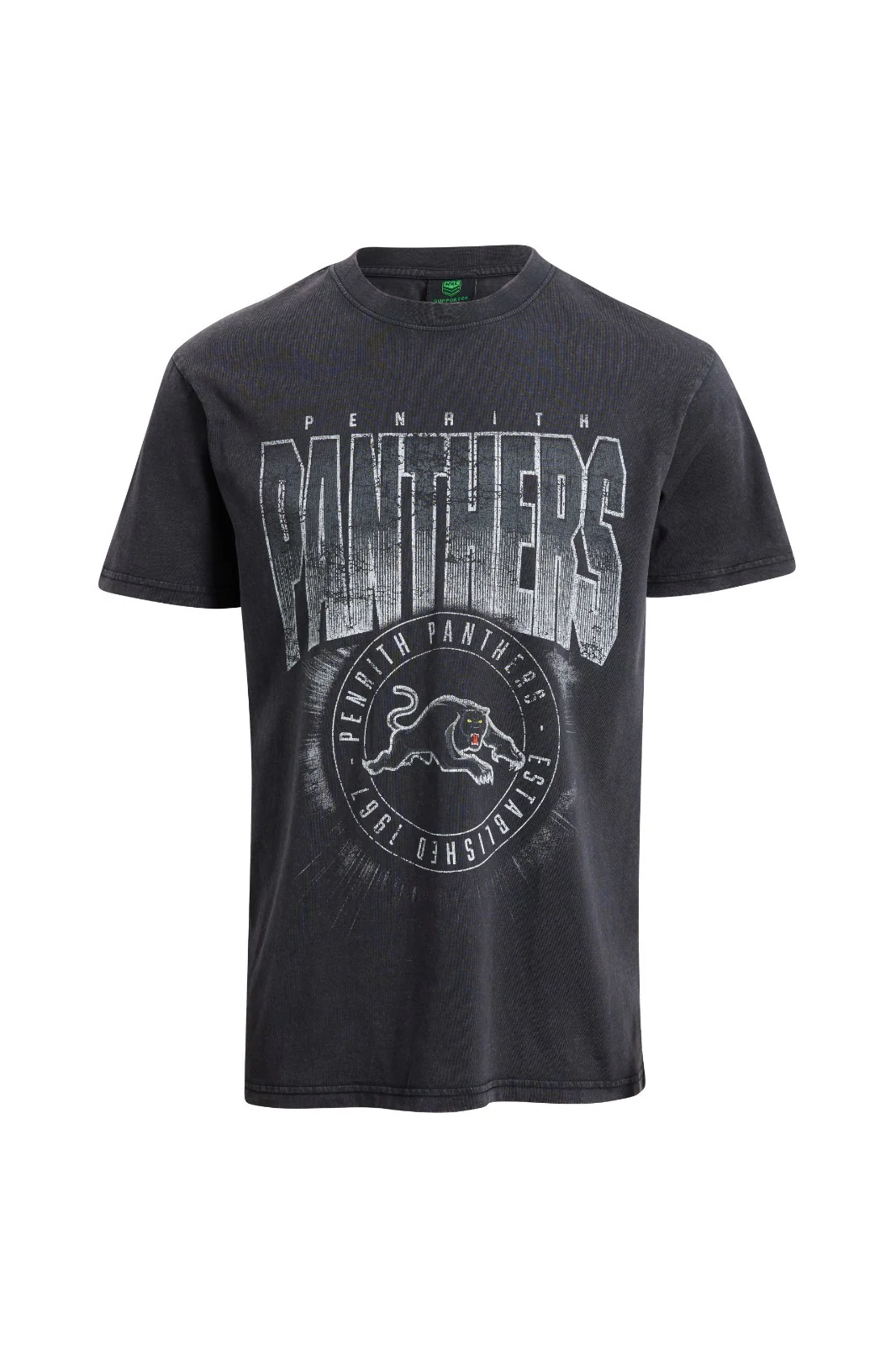 NRL Washed Tee - Penrith Panthers - Cotton Shirt - Adult - Mens