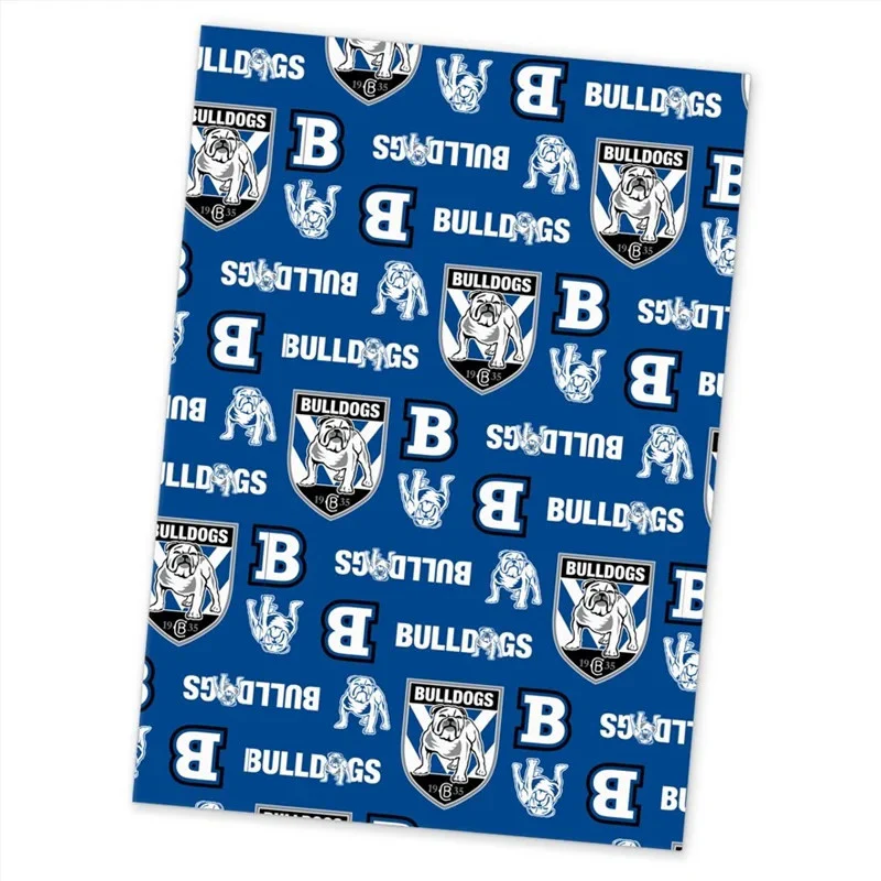 NRL Wrapping paper  Canterbury Bulldogs  New Design  Gift Wrap  49cm X 69cm