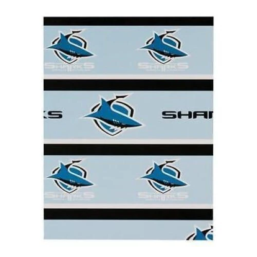 NRL Wrapping paper - Cronulla Sharks - Old Design - 49cm X 69cm - Image 2