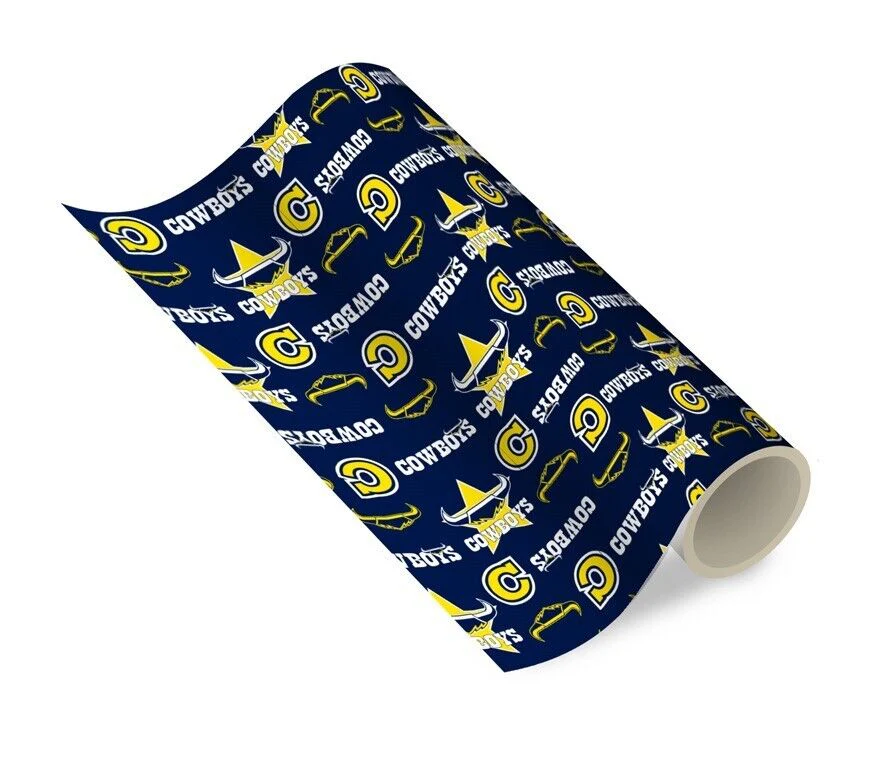 NRL Wrapping paper - North Queensland Cowboys - New Design- Gift Wrap -49cmX69cm - Image 2
