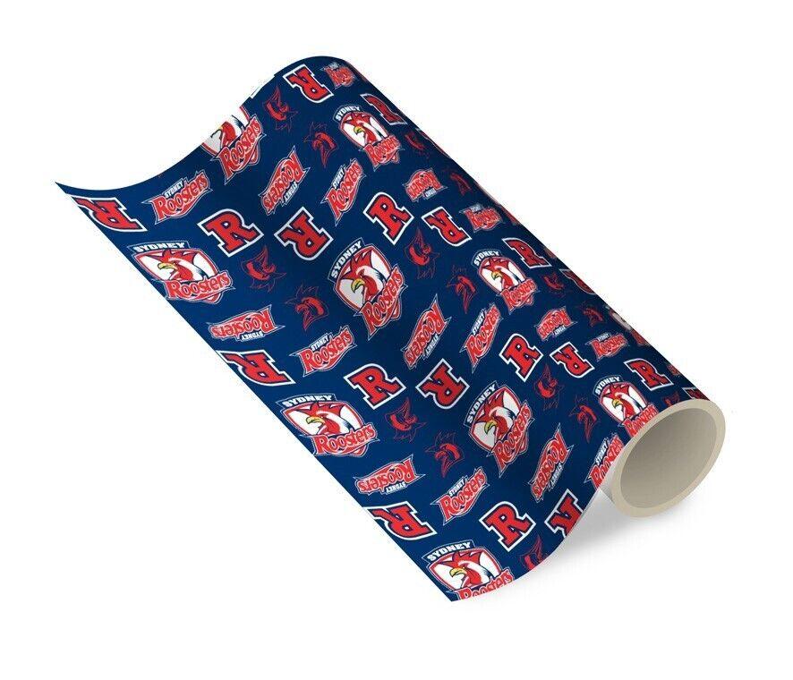 NRL Wrapping paper - Sydney Roosters - New Design - Gift Wrap - 49cm X 69cm - Image 2