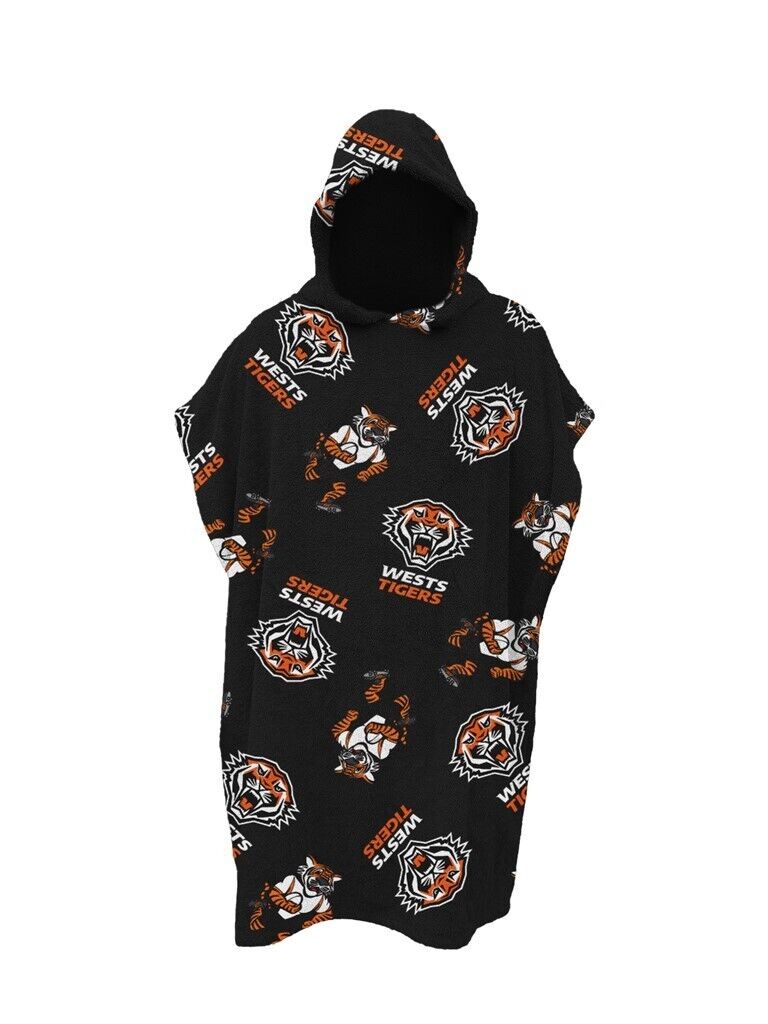 NRL Youth Hooded Towel - West Tigers - Kids - Beach Bath - OSFM - Image 2