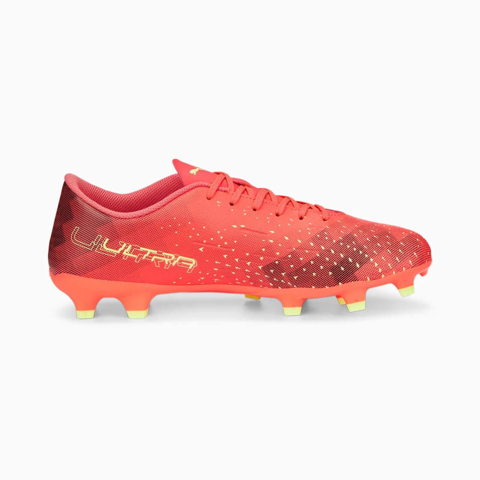 PUMA ULTRA PLAY FG/AG Football Boots - Fiery Coral/Fizzy Light - Mens - Shoe - Image 3