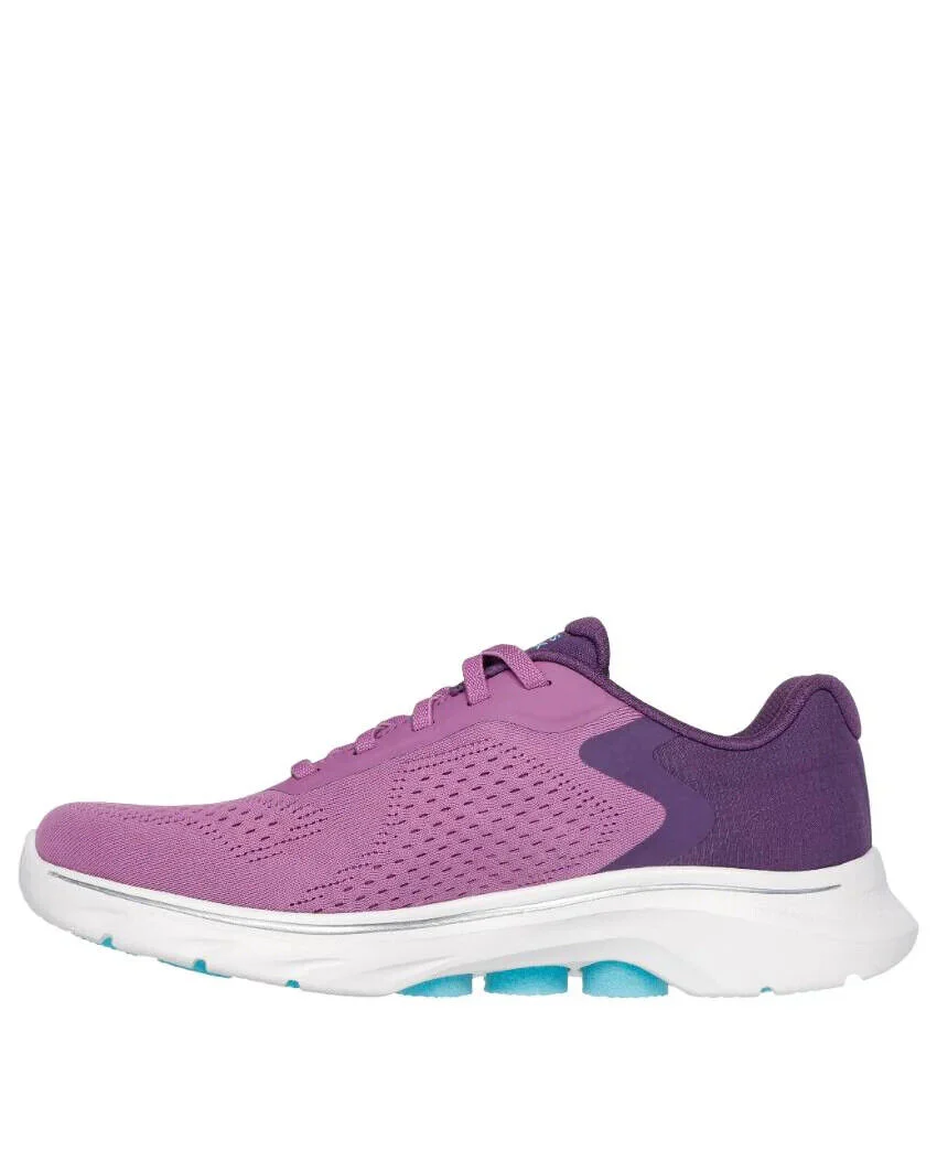 SKECHERS Go Walk 7 Shoe - COSMIC WAVES - Pink/Aqua - Womens - Ladies - Image 4