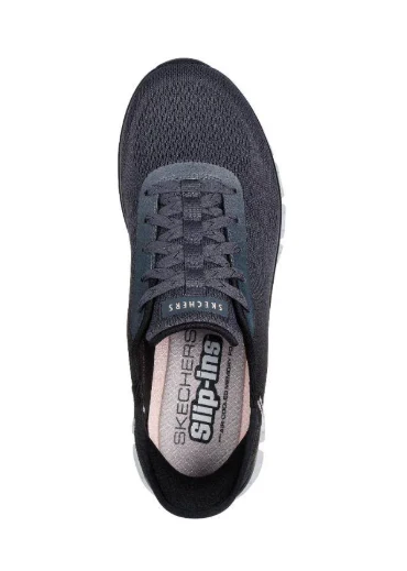 SKECHERS Slip-Ins Glide Step Shoe - Excite - Black/Charcoal - Womens - Image 3